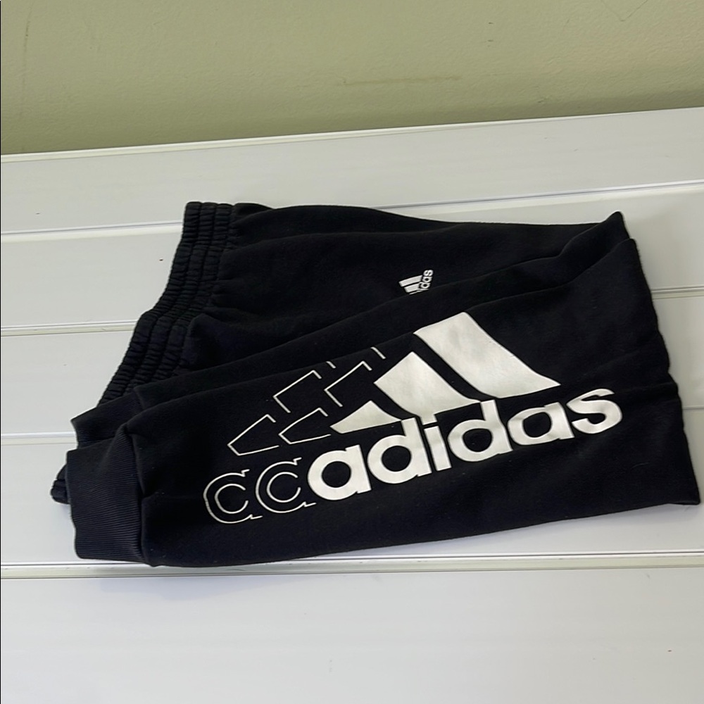 Adidas Black Sweatpants with Tapered Leg Design